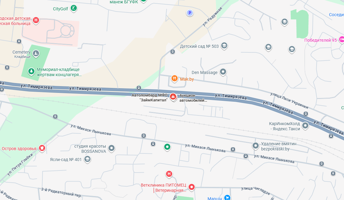 Карта — офис Автоломбард в Минске